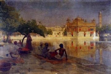 The Golden Temple Amritsar Persian Egyptian Indian Edwin Lord Weeks Oil Paintings